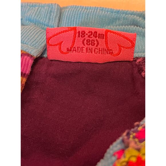 Me Too Danish Designs Dress Girl's 18-24 Months Corduroy Layered Skirt Floral - Picture 10 of 13